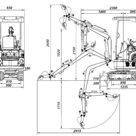Mini-pelle Electrique HT15 Engin Neuf / Matériel Neuf – Image 11