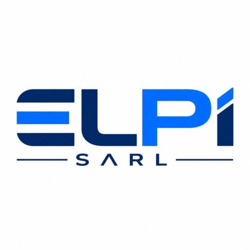 Logo minimaliste ELPI SARL en bleu (1)